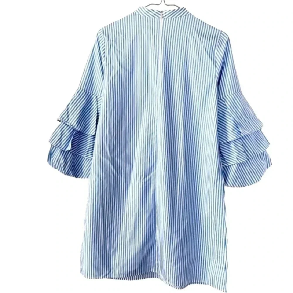 Zara Basic Blue White Stripes Dress for Summer XS - Picture 6 of 8